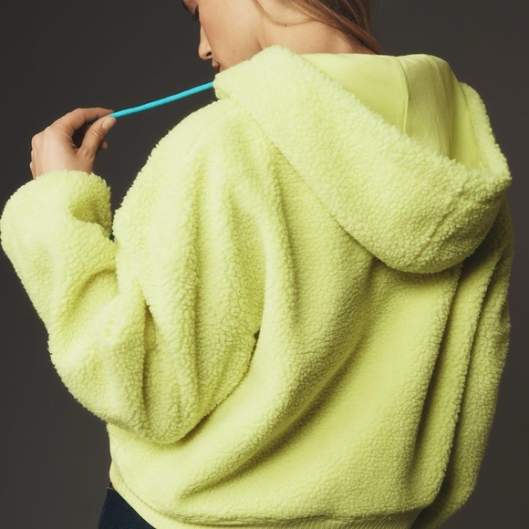 Anthropologie Porridge Quinn Sherpa Fleece Hoodie Size XS EUX - Picture 2 of 4